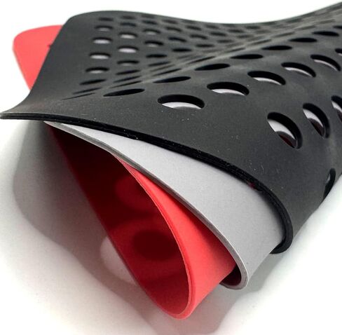 3 Pack 8.5" Reusable Square Silicone Air Fryer Liners Non-Stick, Easy-Clean Accessories Sheet Perfect for Quick Meals (Red&grey&black) in Kuwait