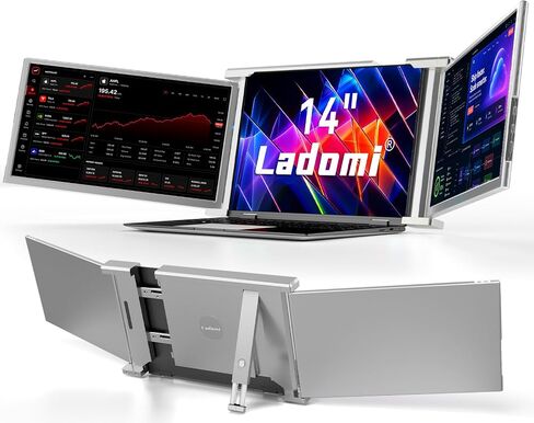 Ladomi Laptop Screen Extender, 14.1" Triple Screen Laptop Monitor Extender in Kuwait