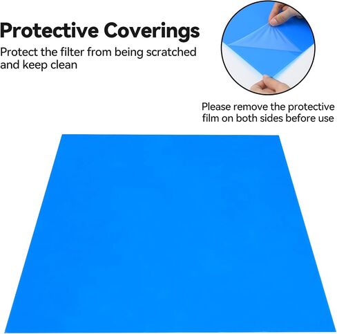 UTEBIT 12 Pcs Colored Plastic Sheets A4 Transparent Gel Light Filter Blue in Kuwait