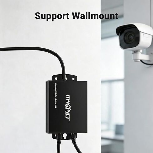 60W PoE++ Splitter to 12V/5A,Gigabit Ethernet, 802.3BT, Metal Case, with Voltage Isolation for Monitor,Security Camera in Kuwait