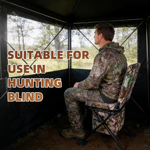 FUNHORUN Hunting Chair with Storage Bag, 360 Degree Swivel Hunting Seat in Kuwait