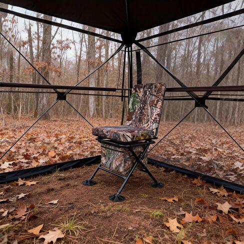 FUNHORUN Hunting Chair with Storage Bag, 360 Degree Swivel Hunting Seat in Kuwait