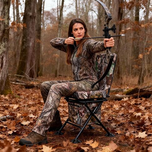 FUNHORUN Hunting Chair with Storage Bag, 360 Degree Swivel Hunting Seat in Kuwait