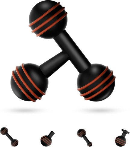 1'' Ball/25mm Aluminum Alloy Triple Ball Mount Compatible with Ram Mounts B Size Double Socket Arm Any B-Size 1'' Brackets.Expandable for GPS Devices(Triple 25mm Aluminum Adapter﻿) in Kuwait