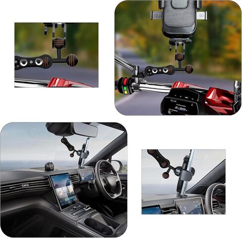 1'' Ball/25mm Aluminum Alloy Triple Ball Mount Compatible with Ram Mounts B Size Double Socket Arm Any B-Size 1'' Brackets.Expandable for GPS Devices(Triple 25mm Aluminum Adapter﻿) in Kuwait
