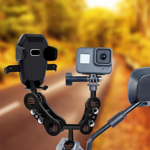 1'' Ball/25mm Aluminum Alloy Triple Ball Mount Compatible with Ram Mounts B Size Double Socket Arm Any B-Size 1'' Brackets.Expandable for GPS Devices(Triple 25mm Aluminum Adapter﻿) in Kuwait