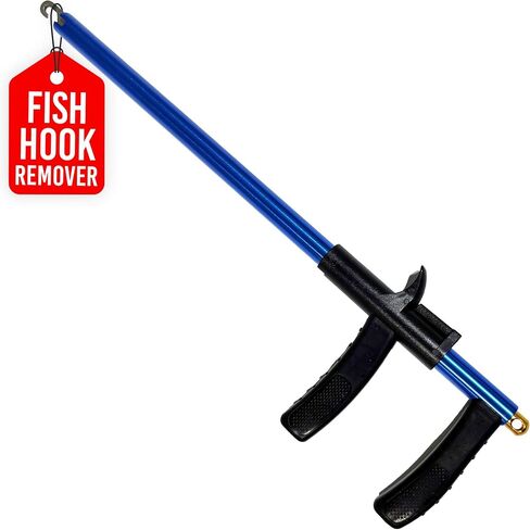 Rite Angler Fishing Hook Removal Tool – Stainless Steel Fish Hook Remover, Hook Extractor for Easy Unhooking, Dehooking and Quick Release Fishing Must Have Accessories Long Remover – 13.5", Blue/Black in Kuwait
