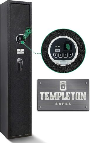 Templeton Biometric Rifle Safe, Quick Access Gun Safe, 4 Rifle, Silent Mode in Kuwait