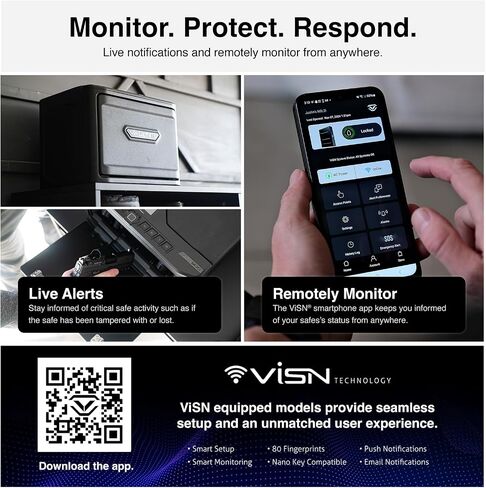 VAULTEK MX Series High Capacity Smart Handgun Safe Multiple Pistol Storage Smart Safe with Biometric Scanner, Live Alerts, Modular Interior, and Auto-Open Door (Biometric + WiFi) in Kuwait