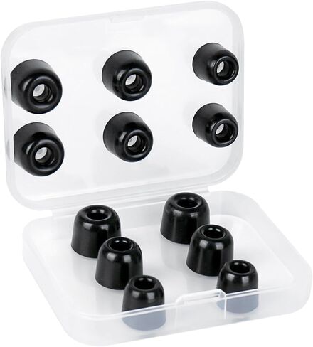 6 Pairs IEM Ear tips for KZ ZS10 Pro in ear Monitor, KBEAR KF02 Memory Foam Earbud Tips Noise Canceling Eartips for KZ ZS12 PRO-2, Castor-Pro, ZAR, ZAS, CCZ Melody, KS1, Tangzu, CCA CRA (L/M/S, Black) in Kuwait