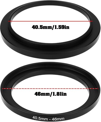 2PCS 40.5mm to 46mm Step Up Filter Ring Adapter for Convert Cameras 40.5mm Filter Ring to 46mm Filter Ring in Kuwait