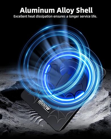 1600W Slim Underseat Car Subwoofer and Amp Package, Powered Under Seat Subwoofer with Built-in Amp, Subsonic Deep Bass, Cast Aluminum, DSP Class D, LED Ambient Light, for Truck SUV Sedan in Saudi Arabia
