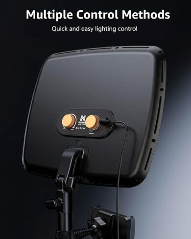 NiceVeedi 14" Large Soft Light with 75" Stand, Full Screen Dimmable Ring Light, 3 Color/Modular Design/Remote/Phone Holder, Streaming Light for Video Recording/Home Office/TikTok/Makeup/Zoom in Kuwait