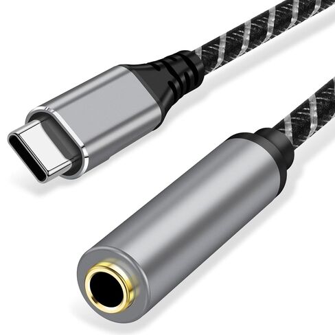 USB C to 6.35mm TRS Stereo Audio Cable 3.3 FT,USB C to 1/4 inch TRS Female Cable Audio Jack Cord for Phones, Amplifier, Speaker, Headphone, Mixing Console (No Recording Support) in Kuwait
