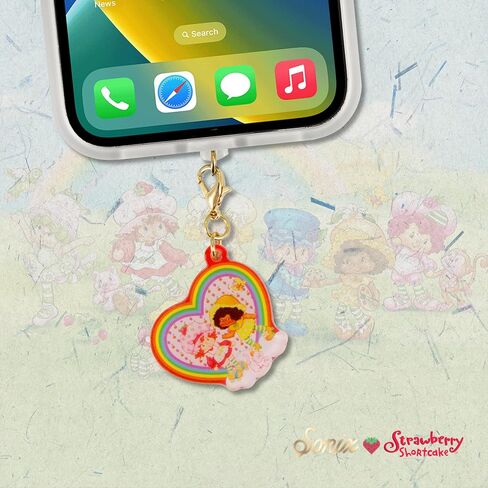 Sonix Dust Plugs - USB C + Lightning Compatible - Charging Port Charms (3 Pack) (Strawberry Shortcake Berry Besties Rainbow) in Kuwait