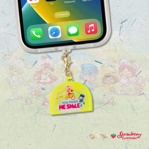 Sonix Dust Plugs - USB C + Lightning Compatible - Charging Port Charms (3 Pack) (Strawberry Shortcake Berry Besties Rainbow) in Kuwait