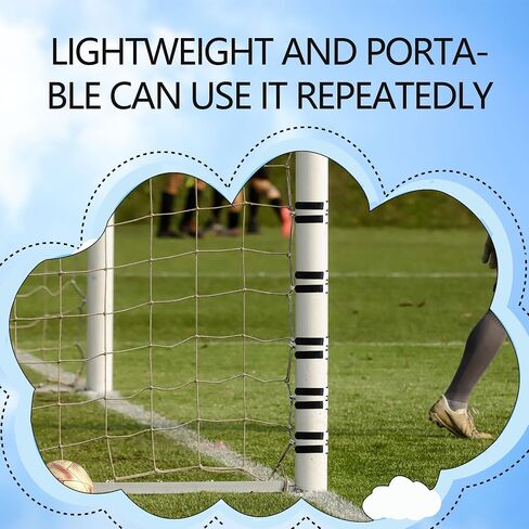80 Pcs Soccer Goal Net Attachment Straps Adjustable Fastening Hook and Loop Cable Straps for Holding Soccer Placement Nets Organizer Storage in Kuwait