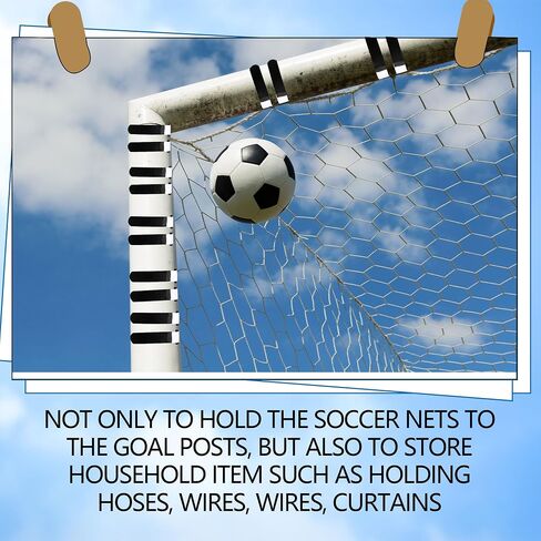 80 Pcs Soccer Goal Net Attachment Straps Adjustable Fastening Hook and Loop Cable Straps for Holding Soccer Placement Nets Organizer Storage in Kuwait