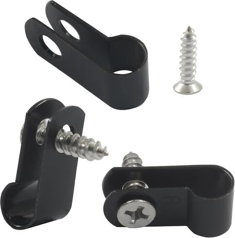 100 PCS 1/4 Inch Rope Light Mounting Clips, Black in Saudi Arabia