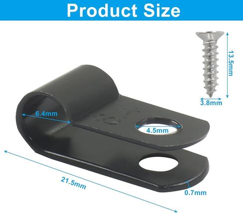 100 PCS 1/4 Inch Rope Light Mounting Clips, Black in Saudi Arabia