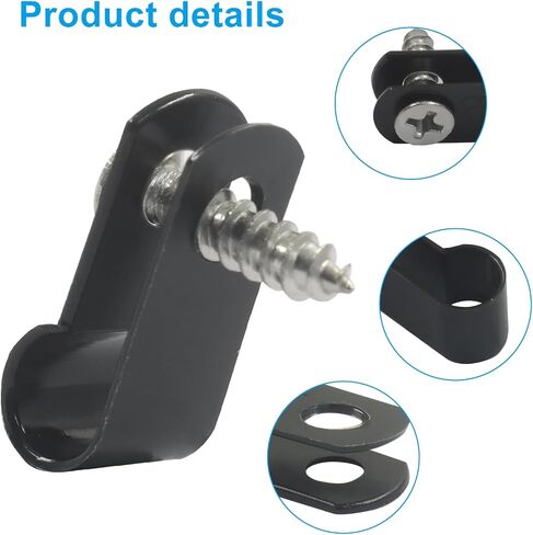 100 PCS 1/4 Inch Rope Light Mounting Clips, Black in Saudi Arabia