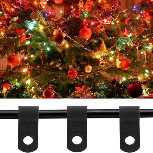 100 PCS 1/4 Inch Rope Light Mounting Clips, Black in Saudi Arabia