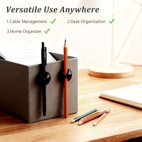 20-Pack Adhesive Cable Clips – Simple Wire Organizer Holders for Desk, Car, Home, and Office Cord Management in Kuwait