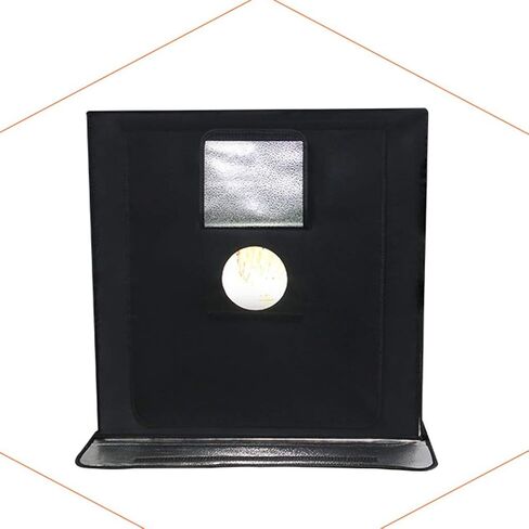 60cm/23.62inch Foldable Portable Photo Light Box 2LED Photo Light 5500K Tabletop Photography Lighting Kit with 4 Colors PVC Backdrops and Brightness Dimmer in Saudi Arabia