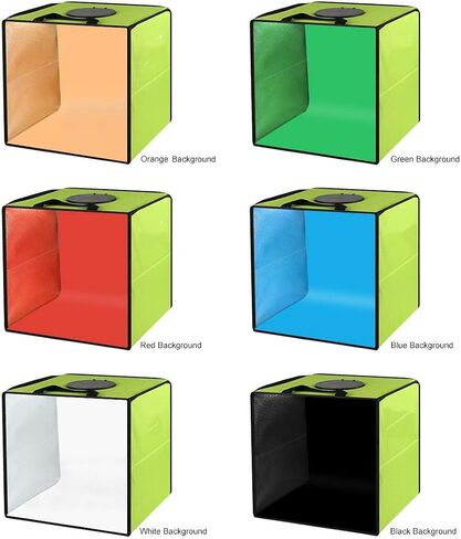 30cm Folding Portable Ring Light Photo Lighting Studio Shooting Tent Box Kit with 6 Colors Backdrops for Shooting Small Products Such As Toys Food Jewelry Watch and Items in Saudi Arabia