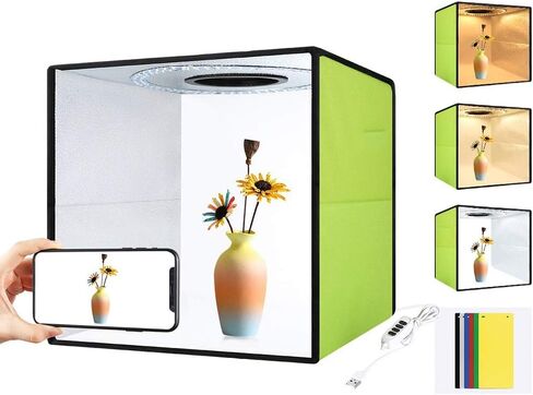 30cm Folding Portable Ring Light Photo Lighting Studio Shooting Tent Box Kit with 6 Colors Backdrops for Shooting Small Products Such As Toys Food Jewelry Watch and Items in Saudi Arabia