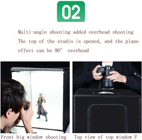 Photo Studio 23"x23"x23" Super Bright Dimmable Portable LED Lighting Studio Light Box Shooting Tent Kit for Jewellery Food Bags Shoes in Saudi Arabia