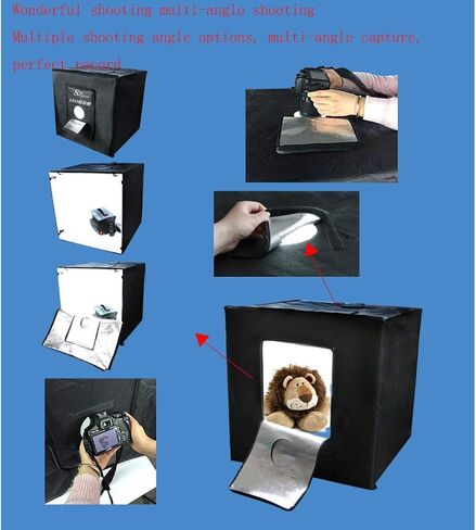 161616" Portable Folding Photography Light Tent Kit with 2 LED Panels and 3 Colors Backdrops for Photo Studio Product Portrait and Video Shooting Photography in Saudi Arabia