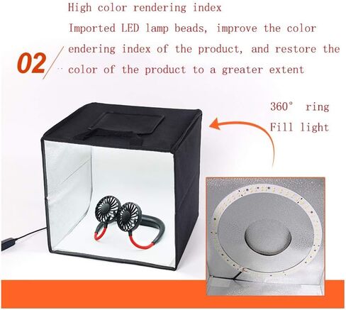 Portable Foldable Photo Studio Box with LED Light & Professional Booth Table Top Photography Lighting Kit 1212 Inches Photo Studio Light Box in Saudi Arabia