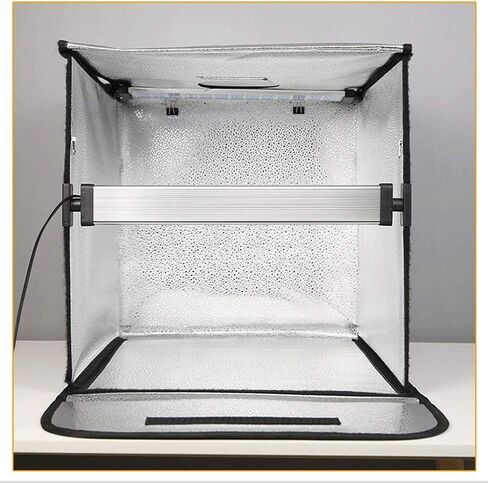 Portable Foldable Photo Studio Box15.75/19.7"/23.6"/27.6" with LED Light Adjustable Brightness Portable Folding Box 4 Colors Backdrops (Size : 50cm) in Saudi Arabia