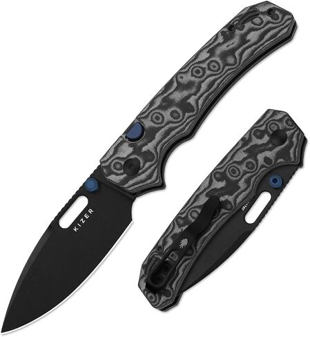 Kizer Outposter Pocket Knife, 3.29" D2 Button Liner Lock Knife V3802BDM1 in Kuwait