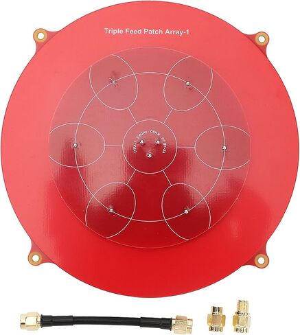 5.8Ghz Triple Feed Patch Antenna, Red Color PCB, Fixed Wing Flat Panel Array Aerial Antenna, Circularly Polarized for FPV in Kuwait