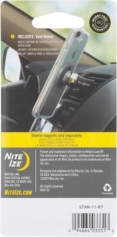 Nite Ize Steelie Vent Mount - Additional Car Vent Mount for Cell Phones - Compatible Phone Accessories for Steelie Magnetic Phone Mounting System in Kuwait