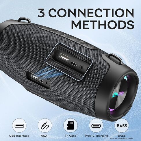 OHAYO Bluetooth Speaker 60W Wireless Portable Waterproof with Deep Bass in Kuwait
