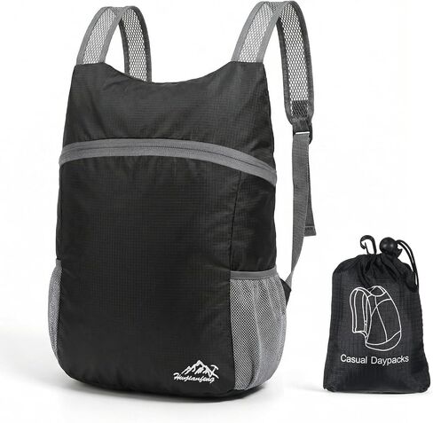 Lightweight Foldable Backpack for Travel,Ultralight Backpack,Black in Kuwait