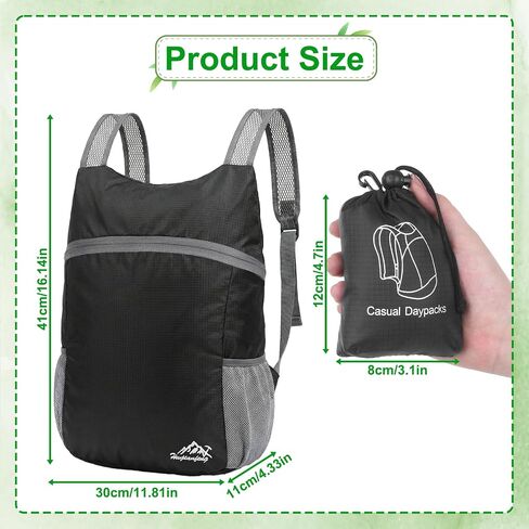 Lightweight Foldable Backpack for Travel,Ultralight Backpack,Black in Kuwait