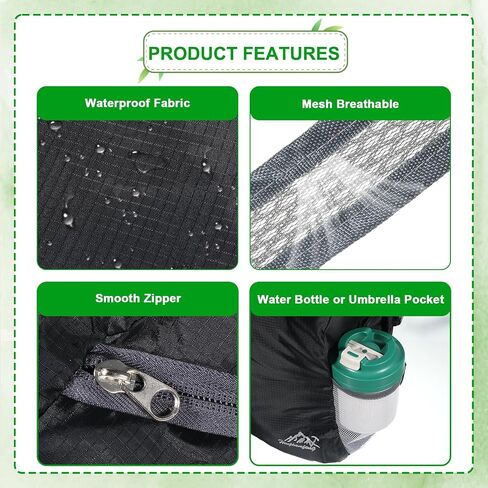 Lightweight Foldable Backpack for Travel,Ultralight Backpack,Black in Kuwait