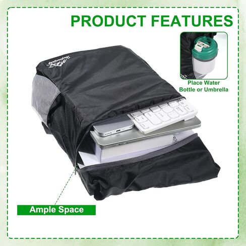 Lightweight Foldable Backpack for Travel,Ultralight Backpack,Black in Kuwait