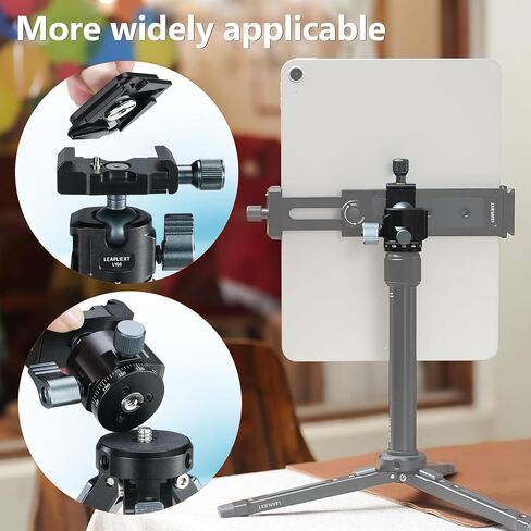 Arca-Swiss 360° Panoramic Ball Head, Aluminum Alloy, 1/4" & 3/8" Threads, 2.5KG/5.5LBS Load, 90° Tilt, Quick Release Plate for Tripod, Monopod, DSLR, Camcorder, Photography & Videography in Kuwait