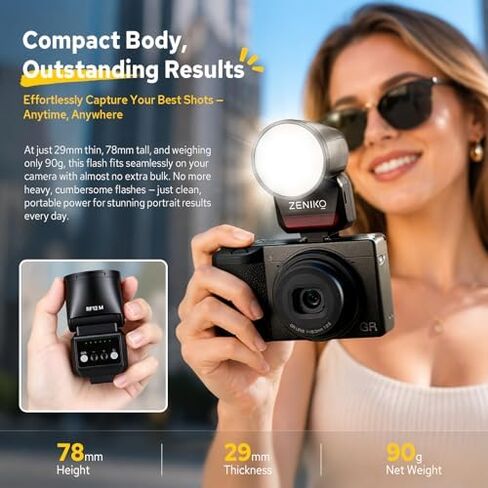 ZENIKO RF12M mini Round Head Flash with T1 2.4G Wireless Trigger Off Camera Used for Studio Photography in Kuwait
