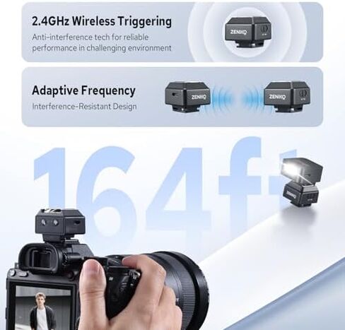 ZENIKO RF12M mini Round Head Flash with T1 2.4G Wireless Trigger Off Camera Used for Studio Photography in Kuwait