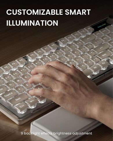 EWEADN V98 Wireless Keyboard and Mouse Combo Dual Wrist Rest, Milky White in Kuwait