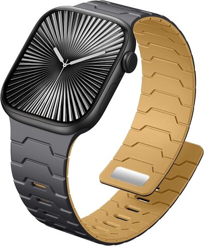 Magnetic Silicone Sport Band for Apple Watch Bands Men 44mm 46mm 45mm 49mm in Kuwait