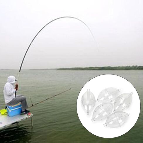 5Pcs Plastics Clear Float Fishings Slip Cast Float Oval Bubble Float Bobbers Buoys Slip Bobbers Strikes in Kuwait