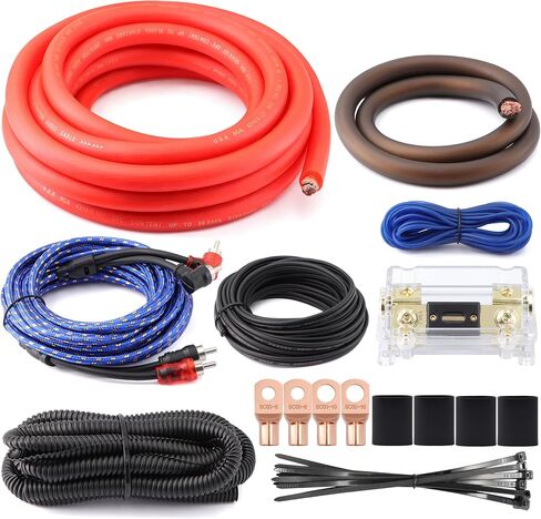 1/0 Gauge ofc Amp Wiring kit,All-in-One Installation Kit for Car Audio in Kuwait