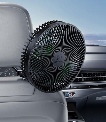 LEMOISTAR Battery Operated USB Car Fan, Electric Cooling Fan, 4 Speed,360 Degree Rotatable Backseat,5V Cooling Air Small Personal for Car, Rear Seat Passenger Dog Black in Kuwait